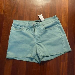 NWT J.Crew Green Denim Shorts